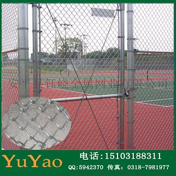热销PVC50mm勾花动物园围栏网 包胶护栏 体育场专用勾花围栏